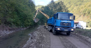 Radovi na uređenju korita rijeke Ljubine na lokalitetu Dubrave